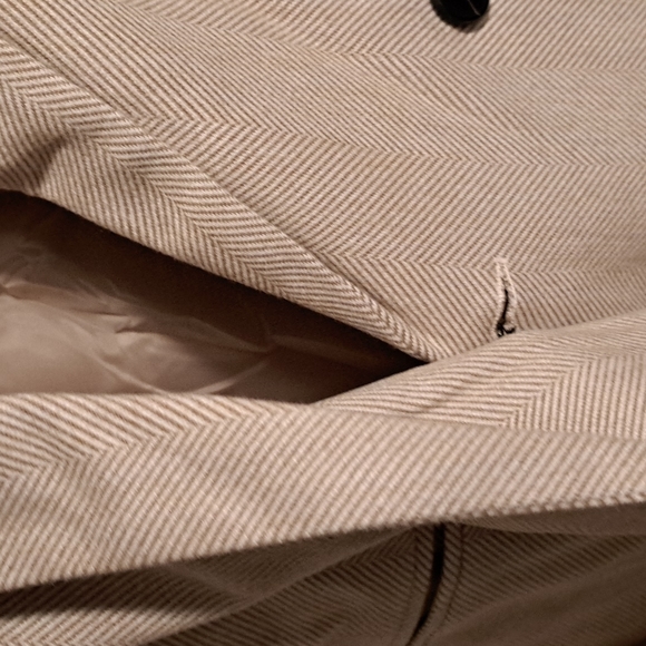 🙂New Chevron Ribbed Double Breasted Lapel Collar Blazer - Picture 14 of 16